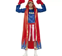 Boxer costume rosso e blu Uomini