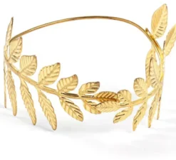 Bracciale dorato con alloro romano