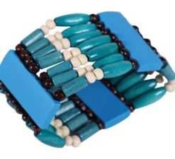 Bracciale indiano blu diametro 8 cm