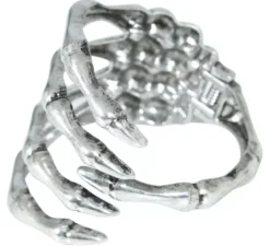 Bracciale scheletro in metallo argentato