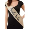 Bride To Be Gold & Black Deluxe Glitter Sash