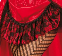 Burlesque can-can costume rosso per una donna