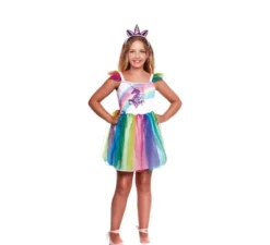 Caldo costume da unicorno arcobaleno per ragazze