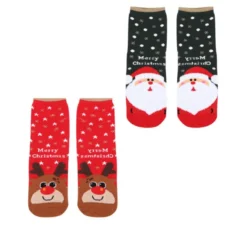 Calzini natalizi Renna e Babbo Natale Taglia 28-35 in modelli assortiti per bambini