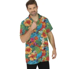 Camicia a fiori multicolori per adulti