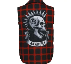 Camicia a quadri punk da uomo