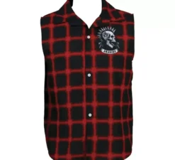 Camicia a quadri punk da uomo