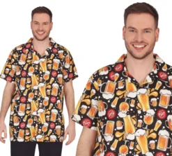 Camicia con stampa birra per adulti
