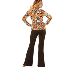 Camicia da donna con stampa anni '70 in stile disco