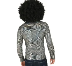 Camicia da uomo con stampa zebra anni '70