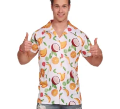 Camicia hawaiana alla frutta per uomo