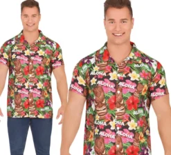 Camicia hawaiana Aloha stampa floreale adulto