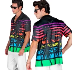 Camicia hawaiana a maniche corte anni '80 da uomo