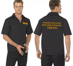 Camicia nera da uomo Costume da uomo