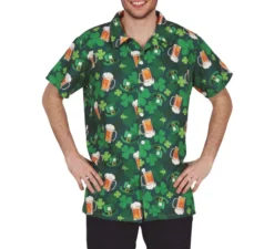 Camicia per adulti con birra e trifoglio per il giorno di San Patrizio