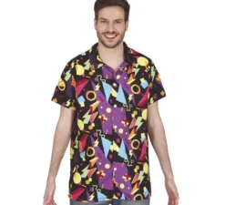 Camicia scura anni '80 per adulto