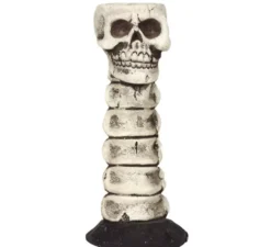 Candelabro con teschio di 17 cm