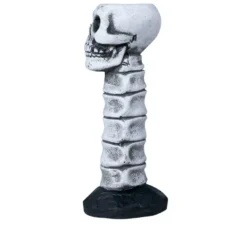 Candelabro con teschio di 17 cm