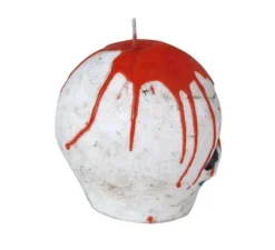 Candela con forma di teschio 10 cm