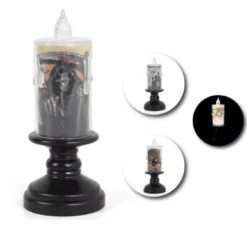 Candela di Halloween basata su modelli assortiti con luce misura 5,5x13 cm