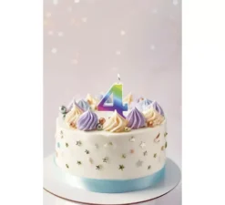 Candela metallizzata multicolore n. 4, 8 cm