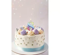 Candela metallizzata multicolore n. 8, 8 cm