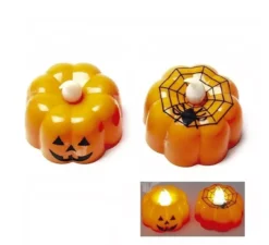 Candele di zucche e ragnatele