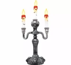 Candeliere con 3 Candele con Luce di 40 cm