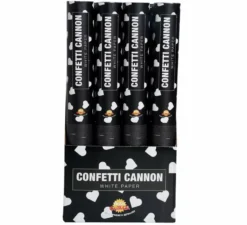 Cannone Kabuki Confetti di Carta Cuori Bianchi 40 cm