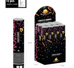 Cannone Kabuki o tubo confetti da 60 cm per matrimoni e celebrazioni
