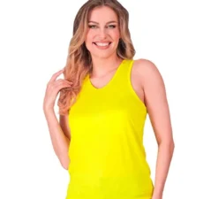 Canotta giallo neon da donna