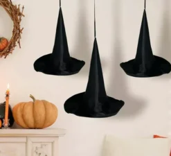 3 Cappelli da Strega da Appendere e Decorare 18 cm