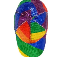 Cappellino arcobaleno con paillettes