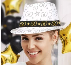Cappellino bianco da gangster 50 anni
