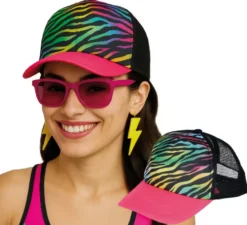 Cappellino con motivo zebrato