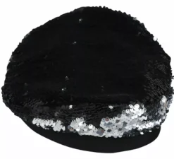 Cappellino con paillettes con visiera in vari colori