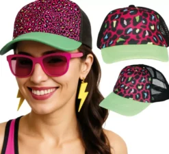 Cappellino con stampa leopardata
