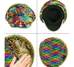 Cappellino del Pride Festival con gioielli arcobaleno