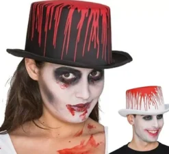 Cappello a cilindro con sangue in vari colori