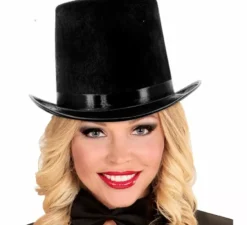 Cappello a cilindro in feltro nero