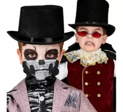 Cappello a cilindro in feltro nero per bambini