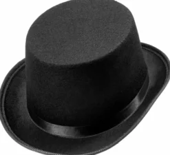 Cappello a cilindro in feltro nero per bambini
