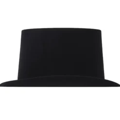 Cappello a cilindro nero floccato per bambini