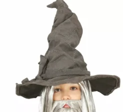 Cappello alto da strega grigia per bambini
