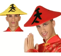 Cappello asiatico in 2 colori assortiti
