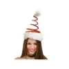 Cappello a spirale o cappello rosso con stelle di babbo natale
