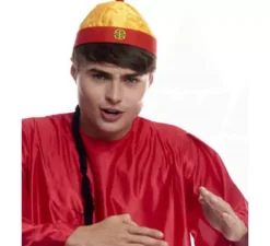 Cappello cinese mandarino con codino