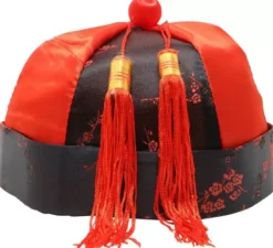 Cappello cinese mandarino con fiocco