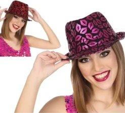 Cappello con labbro stampato in 2 colori assortiti