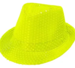 Cappello con paillettes in vari colori neon
